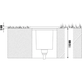 Gtv LED Bodenspot Edelstahl schwenkbar IP67 2000KG belastbar GU10