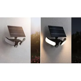 Paulmann Solar LED Wandfluter 9 W Edelstahl 25,8 cm inkl. Bewegungsmelder anthrazit