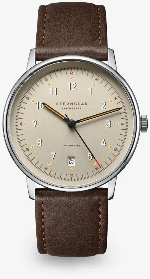 STERNGLAS - LUMATIK - silver - modena dunkelbraun / 38 MM