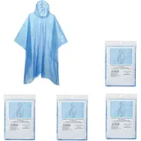 5x Regencape Transparent 130x124cm Durchsichtig dicht Regenumhang Regenponcho