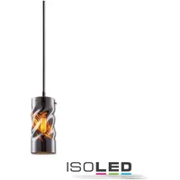 ISOLED Pendelleuchte, Smoky curled Glas, E27, 300cm