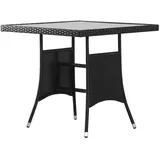 vidaXL Gartentisch 80 x 80 x 74 cm Schwarz