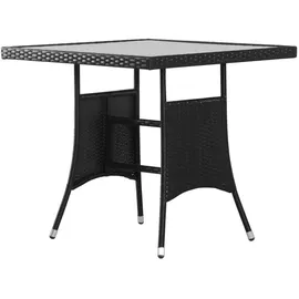 vidaXL Gartentisch 80 x 80 x 74 cm Schwarz