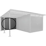 Biohort Rückwand für Seitendach Gr. L Quarzgrau-Metallic