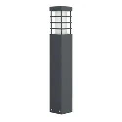 Licht-Erlebnisse Außen Standleuchte BERINGEN E27 max. 18W Anthrazit Aluguss Acrylglas (PMMA) LE51546