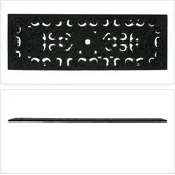 Relaxdays Stufenmatte Gummi, rechteckig, Treppenauflage innen & außen, 75 x 25 cm, Ornamente, Anti-Rutsch-Matte, schwarz