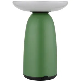 GLOBO Solarlampe Außenleuchte Tischlampe grün LED Gartenleuchte Touchdimmer Balkonlampe, Aluminium Kunststoff, 10w 500lm Warmweiß, Dxh 16 x 22,5 cm