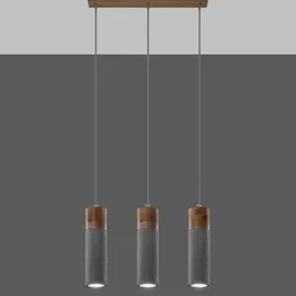 Sollux SL.0967 Hängeleuchte ZANE 3 grau