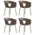 Outsunny Gartenstuhl 61 x 61 x 74 cm braun 4 St.