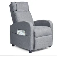 HomeGuru Kindersessel Kids Sessel Jugend- und Kindersofa Kindersessel mit Liegefunktion grau