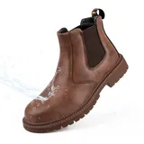 todaysunny Arbeitsstiefel für Herren, Sicherheitsstiefel für Damen, Braun 1, 39 1/3 EU - 39 1/3 EU