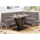 Home Affaire Eckbank HOME AFFAIRE, braun (cappuccino), B:152cm H:89cm T:202cm, Microfaser (Zusammensetzung: 100% Polyester), Sitzbänke, Eckbank