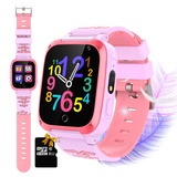 Smartwatch für Kinder, Schrittzähler, HD-Kameras, 16 Spiele, , Smartwatches für Kinder, 3–14 Geschenke für Mädchen und Jungen, elektronisches Lernspielzeu (rosa)