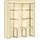Homcom Stoffschrank, Kleiderschrank mit Kleiderstangen, 8 Ebenen, Faltschrank, Faltbare Garderobe für Schlafzimmer, Flur, Vliesstoff, Beige, 125 x 43 x 162,5 cm