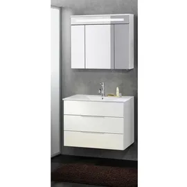 Fackelmann Waschbeckenunterbau 79,5 cm Kara Weiß 2 Schubladen