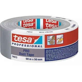 Tesa Duct Tape PRO 74613 mattsilber 50m x 50mm mit PET-Gewebeträger