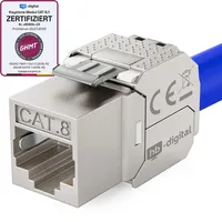 HB-Digital Keystone Modul RJ45 CAT 8.1 GHMT zertifiziertes LSA