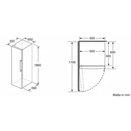 Bosch Serie 4 KSV36VLDP Kühlschrank (346 l, 1860 mm hoch, Inoxlook)