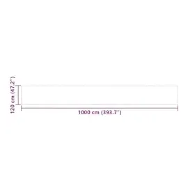 vidaXL Balkonverkleidung 120 x 1000 cm Gelb und Weiß Gestreift Polyester