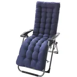 Morbuy Deckchair Auflagen für Gartenliegen, Sonnenliege Kissen Tragbare Garten Innenhof Gepolstertes Bett Relax-Liegestuhl Sitzauflage für Deckchair, Innen, Außen (48x170x8cm,Marineblau)