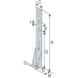 SIMPSON STRONG-TIE GmbH Zuganker HTT22E 559 x 62 x 64 mm 10 Stück