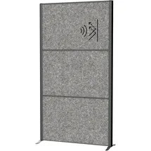 Maul Akustik-Trennwand MAULconnecto 9601089, dunkelgrau 100,0 x 182,0 cm, 1 St.