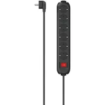 Hama Steckdosenleiste 6-fach 2 m Schwarz 1 St.