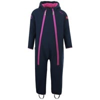 TROLLKIDS Kinder Nordkapp Softshell Overall Einteiler, Marineblau/Magenta, Größe 104