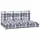 vidaXL Palettenkissen 2-tlg. 60 x 40 x 20 cm grau kariert
