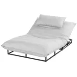 Hartman Emma Loungeliege, schwarz/marmor, Alu/Sunbrella, 196x125x41 cm, Rückenlehne verstellbar