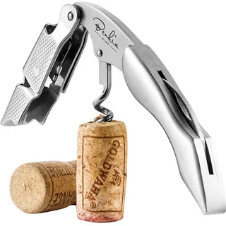 Benkia Edelstahl Kellnermesser - Profi Korkenzieher in Gastronomie Qualität mit Flaschenöffner & Folienschneider inkl. Wein-Ratgeber Ebook