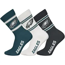 NFL Crew Socken 3er Pack Grün/Schwarz/Weiß 39-42