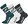 NFL Crew Socken 3er Pack Grün/Schwarz/Weiß 39-42