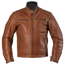 Helstons Rocker Lederjacke Braun M