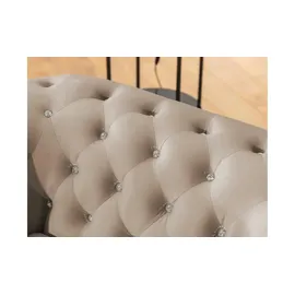 S-Style Chesterfield Polestergarnitur 3+1 Cleo Blink ¦ beige ¦ Maße (cm): B: 203 H: 72