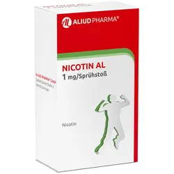 NICOTIN AL 1 mg/Sprühstoß Spray z.Anw.i.d.Mundhö. 2 St