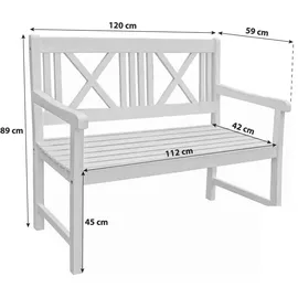 gardenson Malmö 120 x 88 x 56 cm Weiß