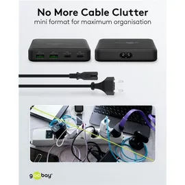 goobay Multiport 4-fach Tischladegerät (65 W) schwarz