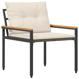 vidaXL Gartenmöbel-Set 4 Stk. Cremeweiß Poly-Rattan