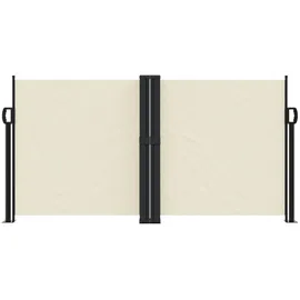 furnicato Seitenmarkise 120 x 600 cm Creme Polyester