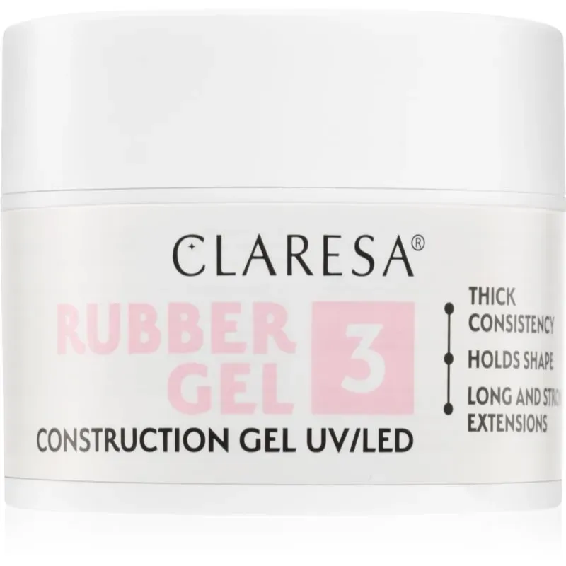 Claresa Rubber Gel Construction Gel UV/LED Gel-Lack für verlängerte Fingernägel Farbton 03 45 g