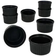 Mambocat 8er Set Muffin Schälchen Schwarz 180 ml
