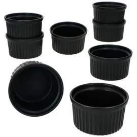 Mambocat 8er Set Muffin Schälchen Schwarz 180 ml