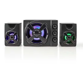 Nedis Nedis, Gaming 2.1 Audiosystem mit LED & USB-Stromversorgung, Schwarz