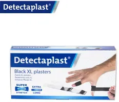 Detectaplast Super Stretch black Pflaster 86489 , Maße 180 x 20 mm, 50 Stück