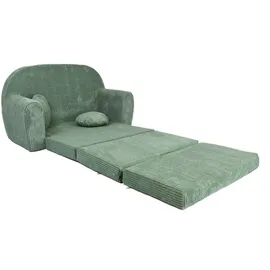 FORTISLINE Kindersofa Rosalia 100 x 60 x 50 cm Cord grün