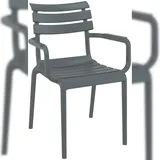CLP Gartenstuhl Paris 58 x 58 x 85 cm grau 3 St.