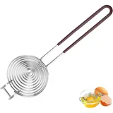 Eiertrenner Edelstahl Eigelbtrenner Eitrenner Eierpiekser Eierschneider Eierköpfer Eiweiß Trenner Egg White Separator Eiklarabscheider mit Langen Griff für Küche Haushalt Hotel Restaurant Backen ﻿