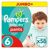 Pampers Baby-Dry Pants Größe 6, 15+ kg, Windeln, 1er Pack (1 x 58 Stück)