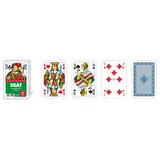 ASS Altenburger Spiel Skat Spielkarten im Kunststoff-Etui, Französisches Bild - 10 er Set, mit spezieller Oberfläschenveredelung bunt